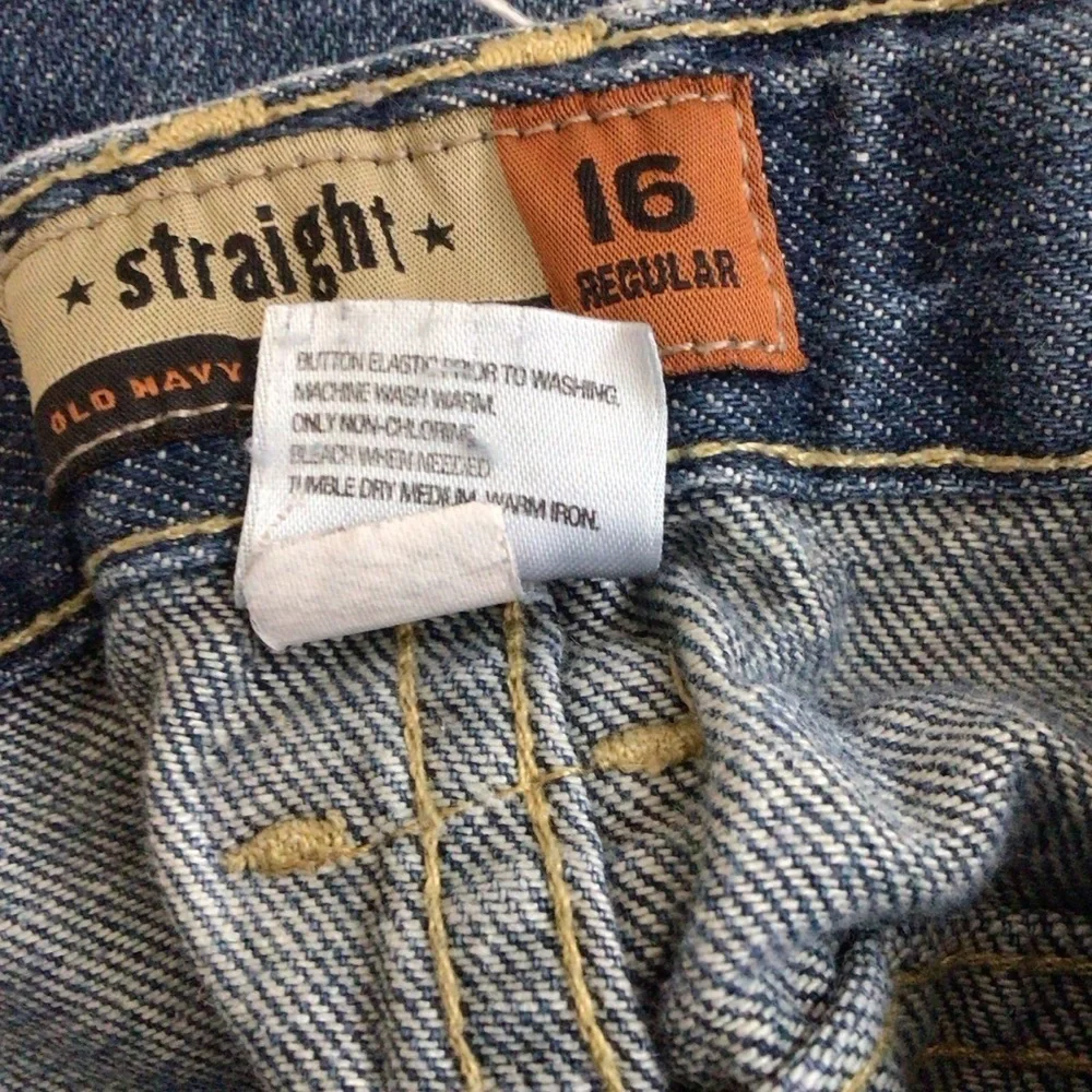Old Navy Straight Leg Denim Blue Jeans - Size 16